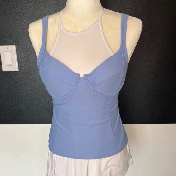 Old Navy Sky Blue Underwire Tankini Swim Top NWOT MSRP $39.99 - Picture 3 of 8